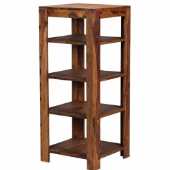 Wohnen Quadratisches Holzregal Hoslo mit fünf Ablagen