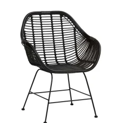 Wohnen Rattan Geflechtstühle mit Armlehnen - Bregenza (2er Set)