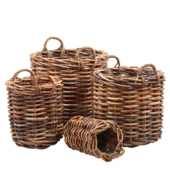 Wohnen Rattan Körbe von Hand geflochten - Norjan (vierteilig)