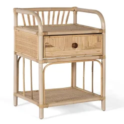 Rattan Nachtkonsole mit zwei Ablagen - Robin^Wohnen Clearance