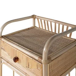 Rattan Nachtkonsole mit zwei Ablagen - Robin^Wohnen Clearance