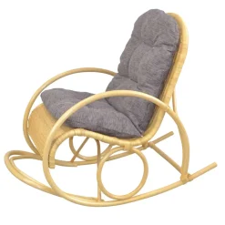 Wohnen Rattan Schaukelstuhl in Natur - Paleara