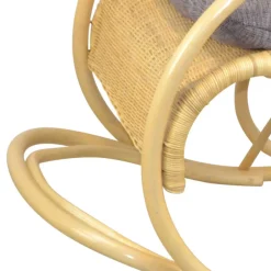 Wohnen Rattan Schaukelstuhl in Natur - Paleara