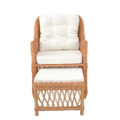 Rattanssessel Hawaii mit ausziehbarem Fußteil^Wohnen Discount