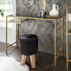 Wohnen Rauchglas Konsolentisch mit Metallgestell - Ebruar