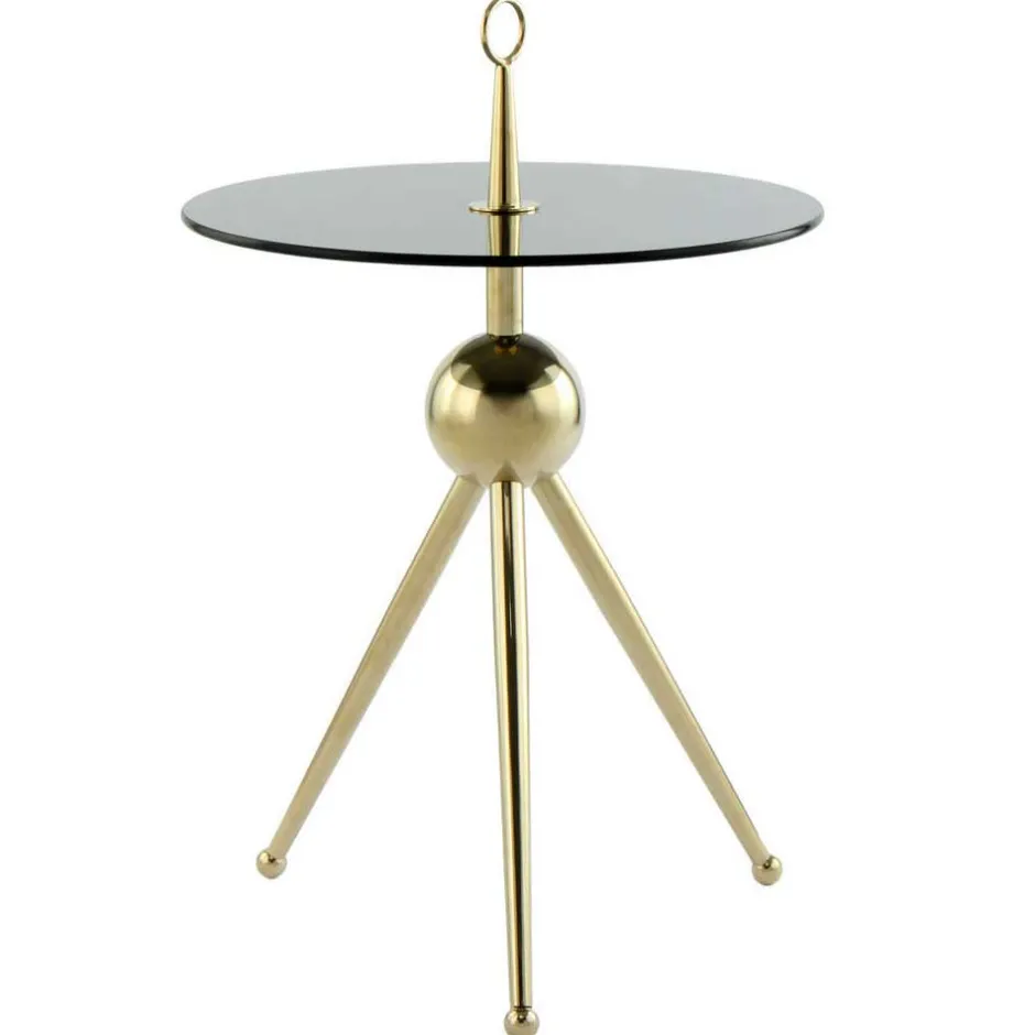 Wohnen Rauchglas-Beistelltisch mit Drei-Bein-Gestell - Zirova