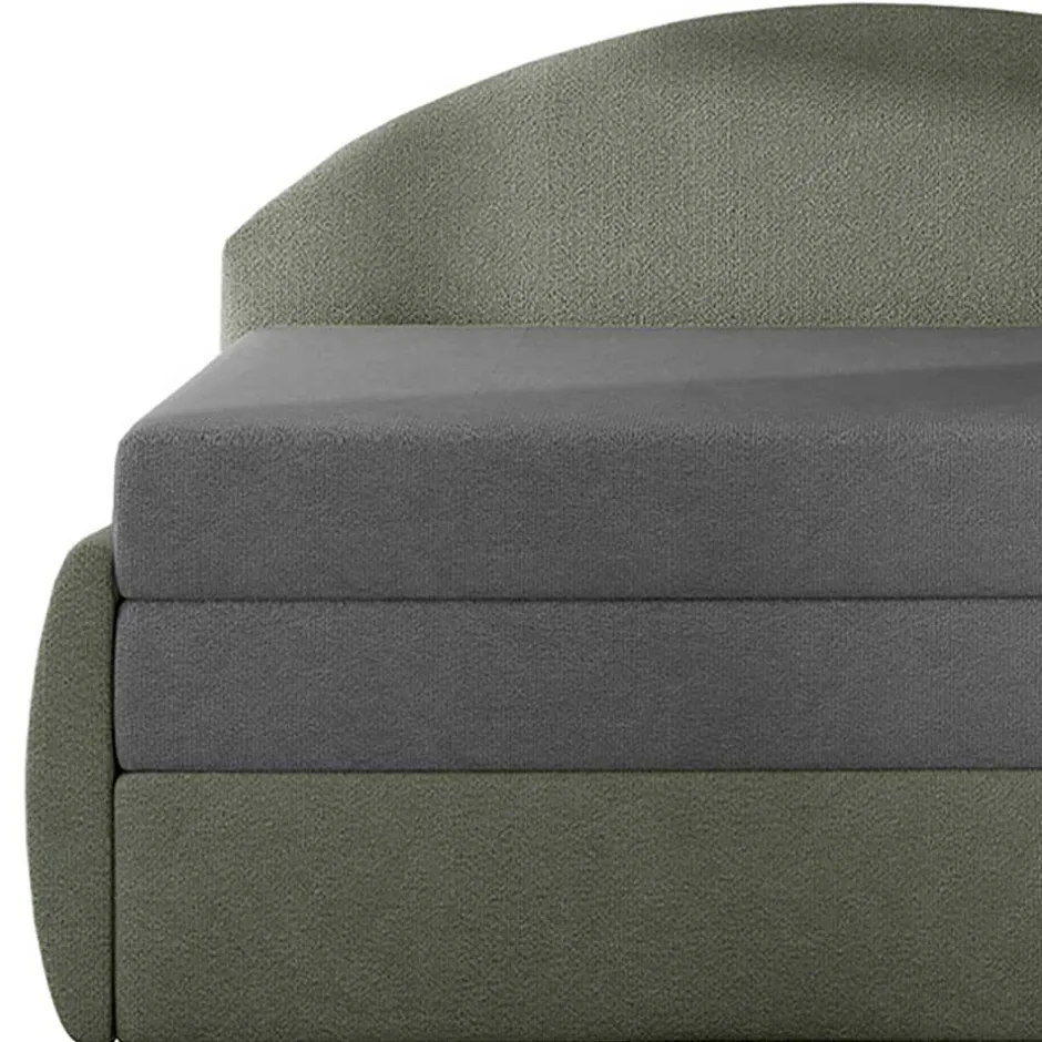 Wohnen Recamiere Bettcouch in Hellgrau und Grau - Seymour