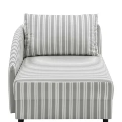 Wohnen Recamiere in Hellgrau und Weiß gestreift - Estania