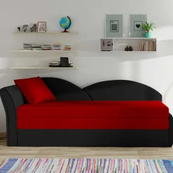 Recamiere mit Bettfunktion in Rot und Schwarz - Domenicus^Wohnen Online