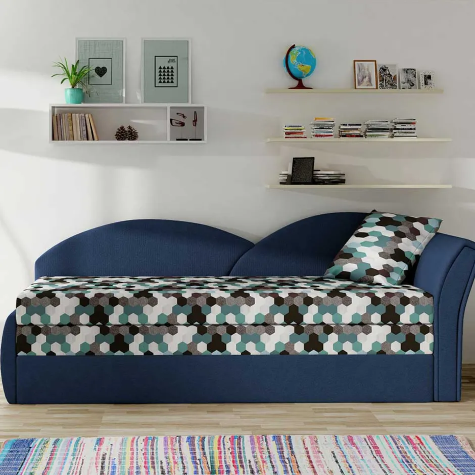 Recamiere mit Bettfunktion mit mehrfarbigem Wabenmuster - Reading^Wohnen