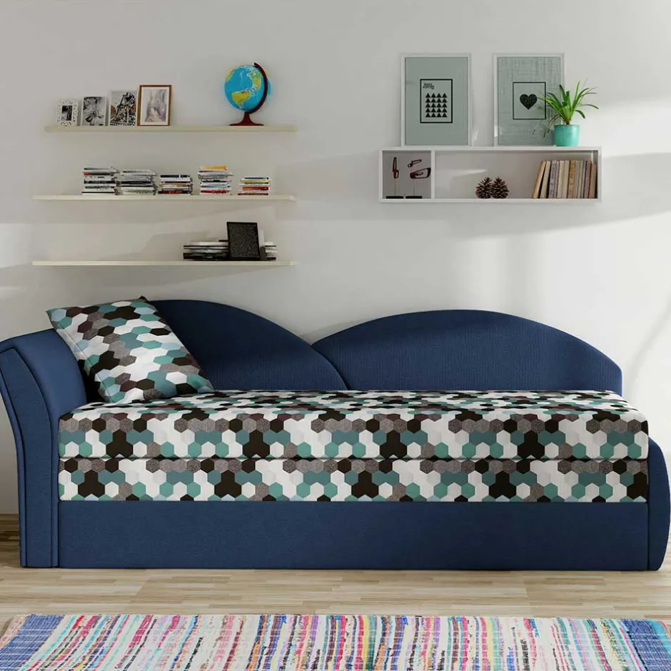 Recamiere mit Bettfunktion mit mehrfarbigem Wabenmuster - Reading^Wohnen