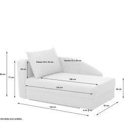 Wohnen Recamiere mit Blumen Muster auf weißem Grund - Bairika