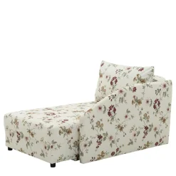 Wohnen Recamiere mit Blumen Muster auf weißem Grund - Bairika