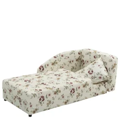 Wohnen Recamiere mit Blumen Muster auf weißem Grund - Bairika