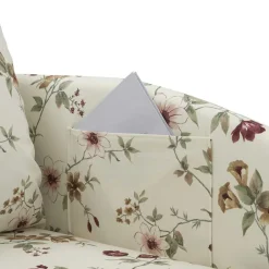 Wohnen Recamiere mit Blumen Muster auf weißem Grund - Bairika