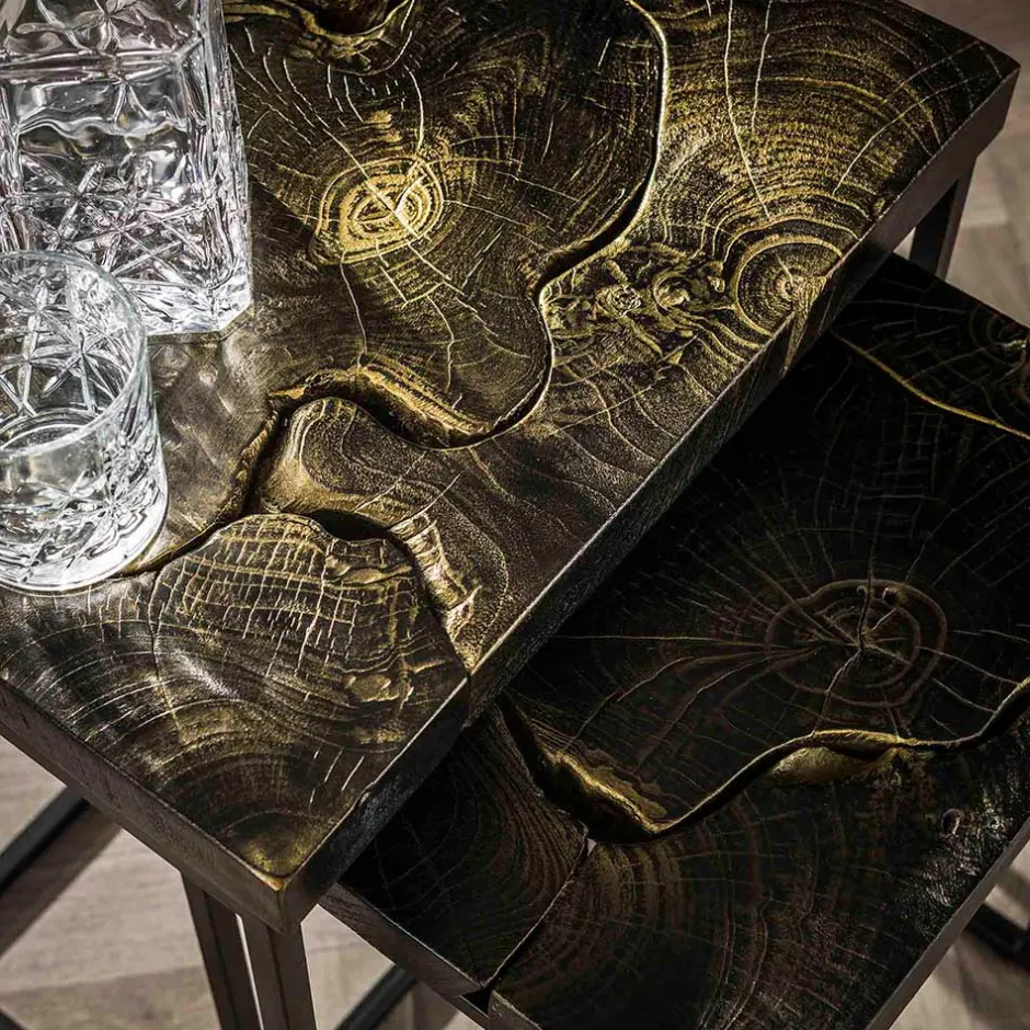 Rechteckige Beistelltische aus Teak - Clarisa (zweiteilig)^Wohnen Outlet