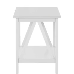 Rechteckiger Beistelltisch in Weiß lackiert - Lydia^Wohnen Outlet