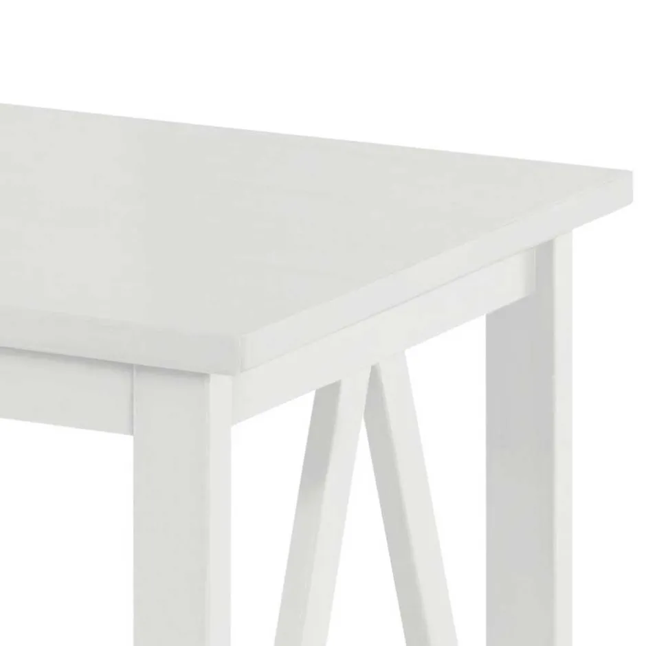 Rechteckiger Beistelltisch in Weiß lackiert - Lydia^Wohnen Outlet