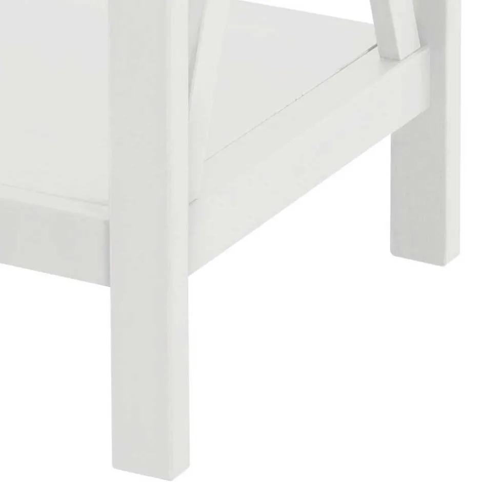 Rechteckiger Beistelltisch in Weiß lackiert - Lydia^Wohnen Outlet