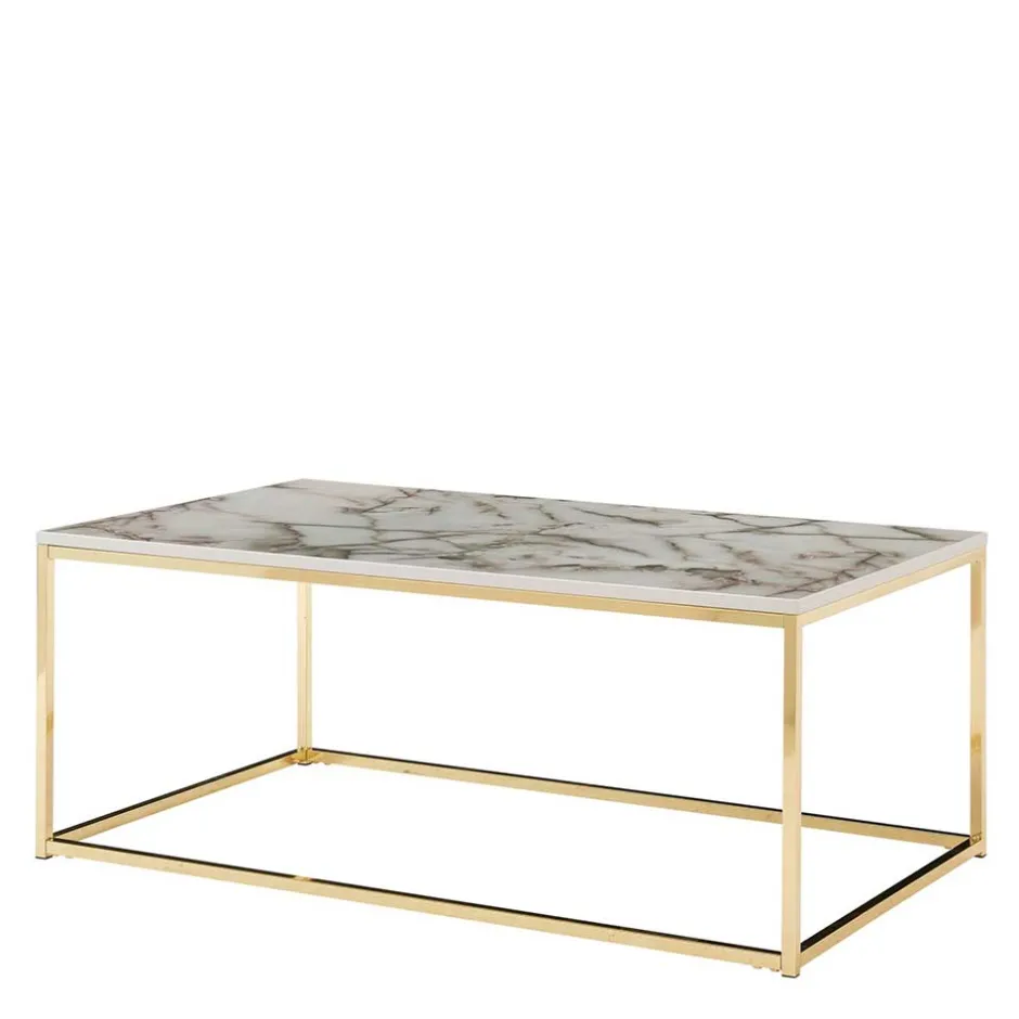 Rechteckiger Couchtisch in Marmor Optik - Saneb^Wohnen Sale