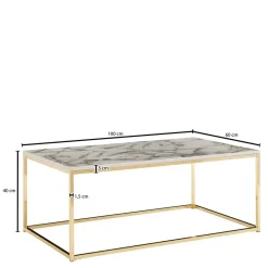 Rechteckiger Couchtisch in Marmor Optik - Saneb^Wohnen Sale