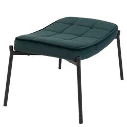 Rechteckiger Polsterhocker aus Samt Dunkelgrün - Sanfetra^Wohnen Sale