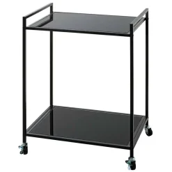 Rechteckiger Servierwagen aus Schwarzglas - Vanila^Wohnen Clearance
