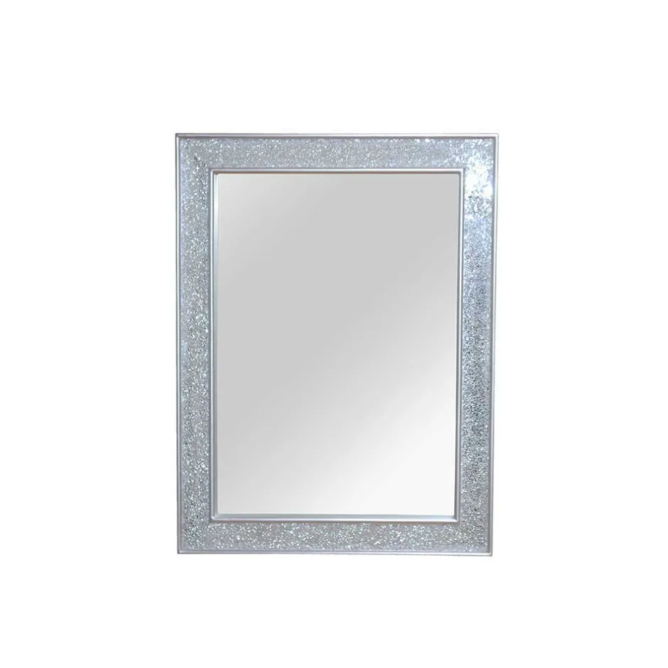 Wohnen Rechteckiger Spiegel in Antik-Silberfarben Lorena hoch oder quer