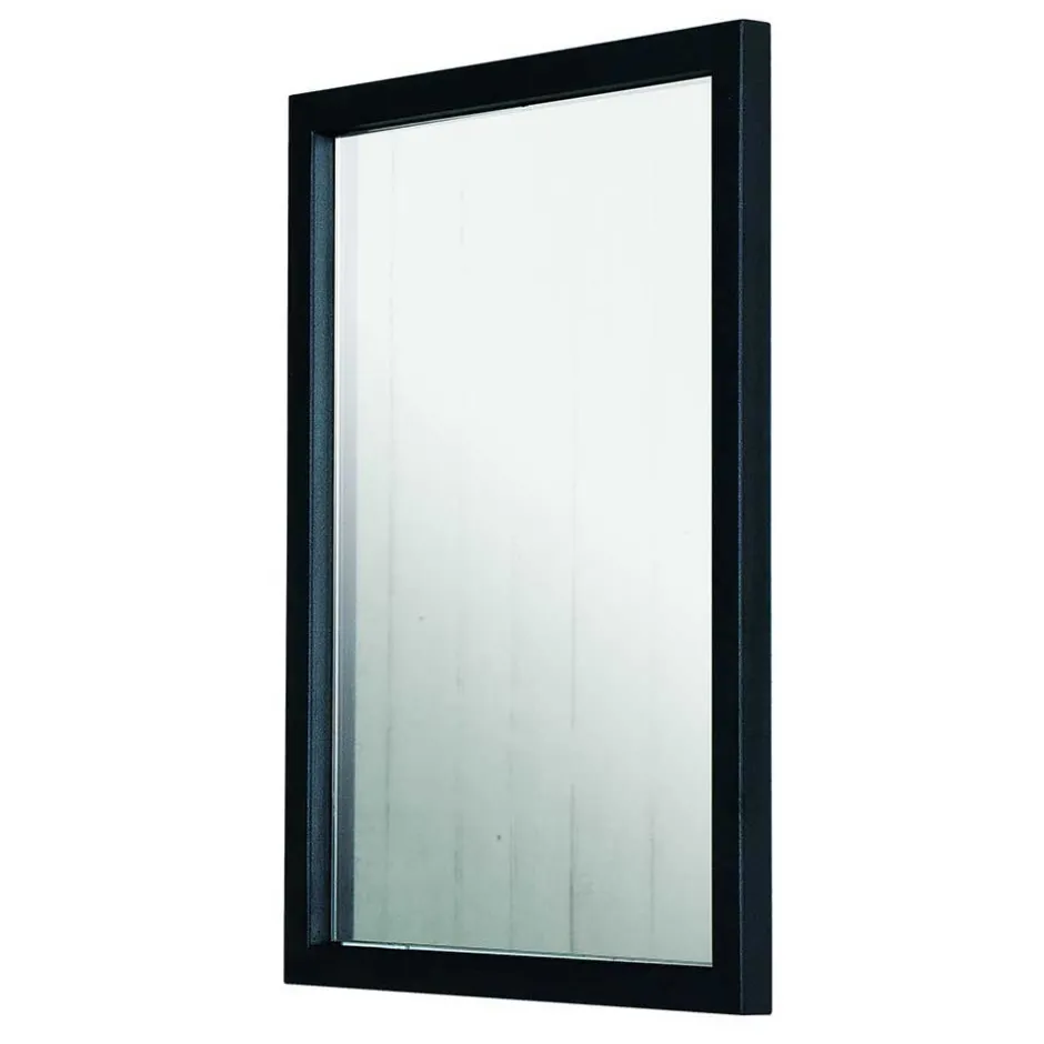 Wohnen Rechteckiger Spiegel mit Stahlrahmen - Glanco