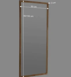 Rechteckiger Wand Spiegel in Eiche Optik - Helvana^Wohnen Discount