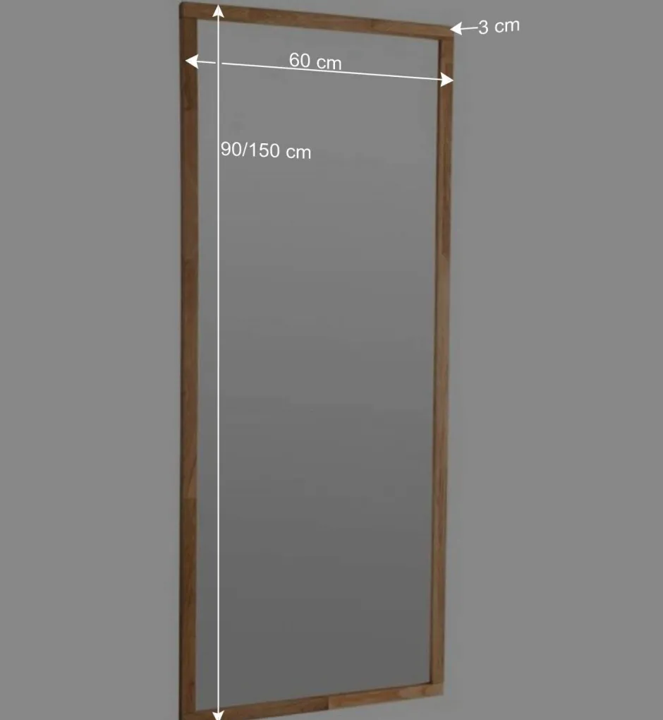 Rechteckiger Wand Spiegel in Eiche Optik - Helvana^Wohnen Discount