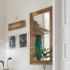 Rechteckiger Wandspiegel mit Holzrahmen - Alsbetas^Wohnen Discount