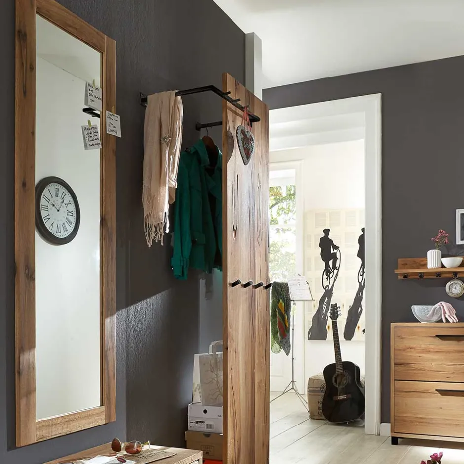 Rechteckiger Wandspiegel mit Holzrahmen - Alsbetas^Wohnen Discount