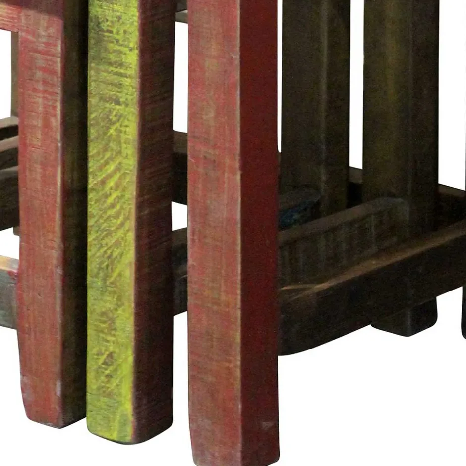 Wohnen Recyclingholz Dreisatztisch Shabby Style - Joe (dreiteilig)