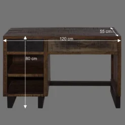 Wohnen Recyclingholz Schreibtisch 120x50 cm - Bahiro