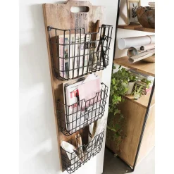 Regal aus Altholz mit Gitterkörben - Dosa^Wohnen Best