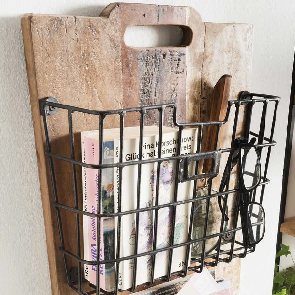 Regal aus Altholz mit Gitterkörben - Dosa^Wohnen Best