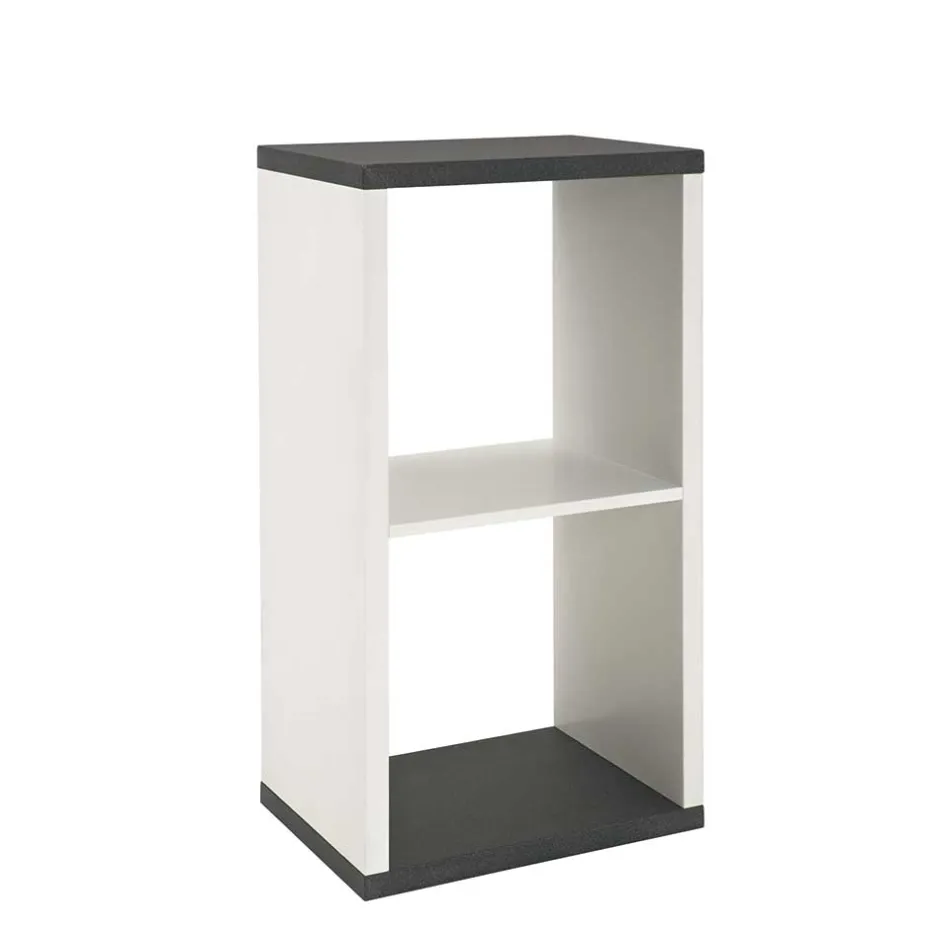 Wohnen Regal Baptus in Weiß Grau