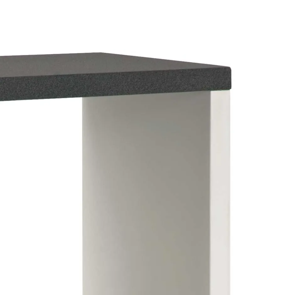 Wohnen Regal Baptus in Weiß Grau