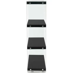 Regal in Hochglanz Schwarz & Transparent - Viverone^Wohnen