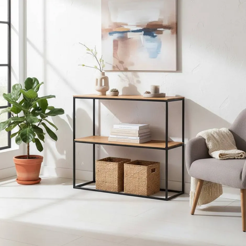 Wohnen Regal Konsolentisch in 100x90x35 - Castro