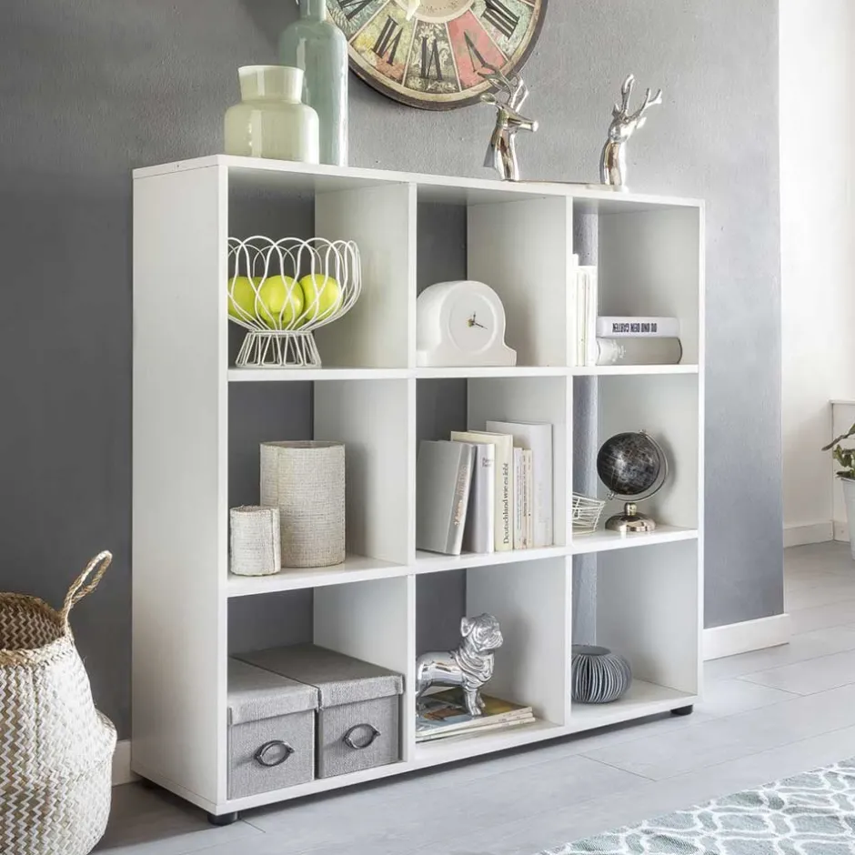 Regal mit 9 Fächern offen in Weiß Claas 108 x 104 cm^Wohnen