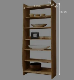 Regal mit Baumkante aus Eiche Massivholz - Avidora^Wohnen Best