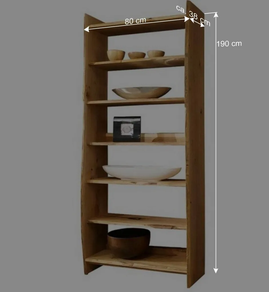 Regal mit Baumkante aus Eiche Massivholz - Avidora^Wohnen Best