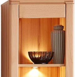 Regal mit LED Licht aus Kernbuche massiv - Amyonta^Wohnen New