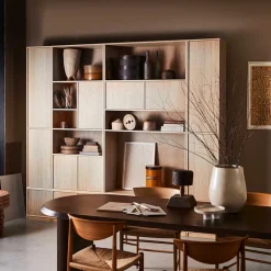 Regal mit vier Fächern und drei Türen - Ewana^Wohnen New