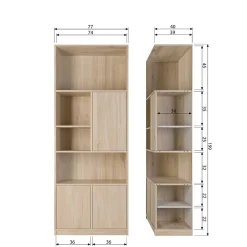 Regal mit vier Fächern und drei Türen - Ewana^Wohnen New