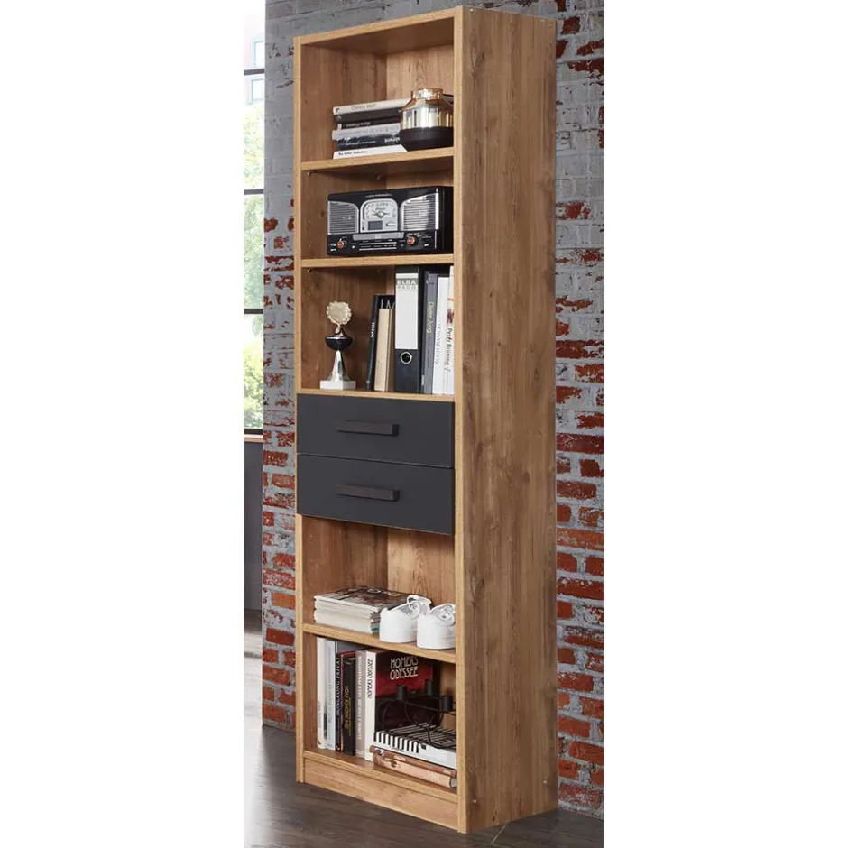 Regal mit zwei Schubladen & fünf Fächern - Uletria^Wohnen Discount