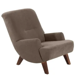 Relaxsessel in Beigegrau und Nussbaum - Kilazu^Wohnen Clearance