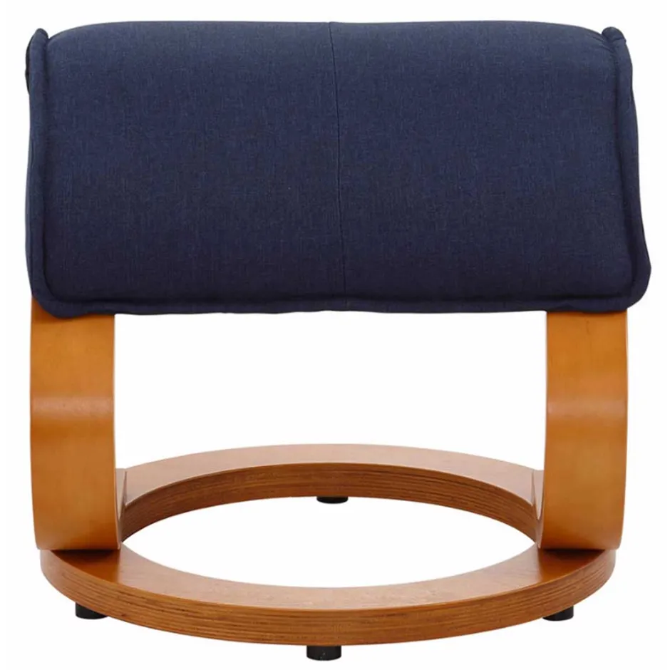 Relaxsessel mit Fußhocker in Dunkelblau - Thani (zweiteilig)^Wohnen Hot